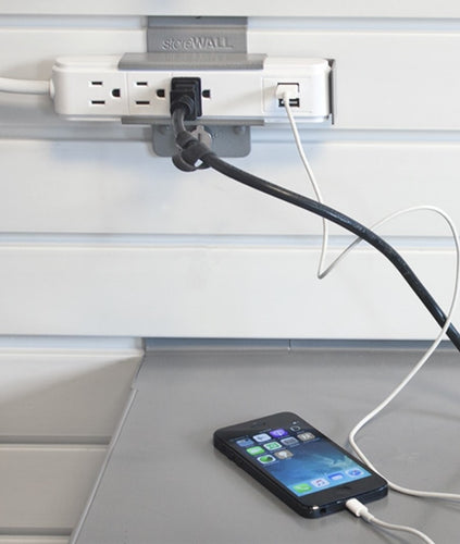 Slatwall Power Strip Set